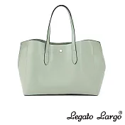 Legato Largo 驚異的輕量化 小法式輕便簡約 流線型剪裁手提袋-薄荷綠