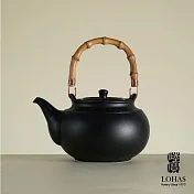 【陸寶LOHAS】寶滿燒水陶壺2號 1.5L 直火電陶爐 進口耐熱陶土 品茗專用  禪風黑