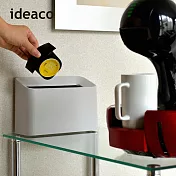 【日本ideaco】纖形斜口桌邊置物/垃圾桶-1.7L -灰