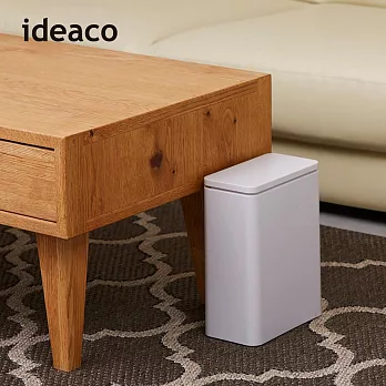 【日本ideaco】防臭按壓式桌邊/落地垃圾桶-3L -灰