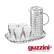 【Guzzini】Tiffany系列-水晶冷水壺-六件組透明