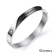 GIUMKA 情侶手環 白鋼 幸福時刻 抗過敏 單個價格 MB04002黑色寬版