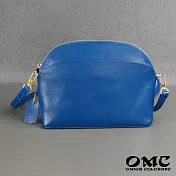 【OMC】義大利植鞣革貝殼包- 藍色