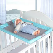 DF 童趣館 - 嬰兒床專用可折疊式平台床台-共4色藍色