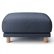 [MUJI無印良品]水洗棉帆布聚氨酯獨立筒沙發凳套/ 深藍