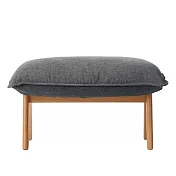 [MUJI無印良品]高椅背和室沙發用腳凳用套/水洗棉帆布/灰色