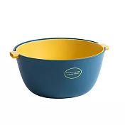 【優多生活】質感雙層洗菜籃(三色)鵝黃宜家藍