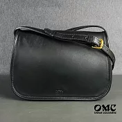 【OMC】【OMC】義大利植鞣革馬鞍包(大款)- 黑色