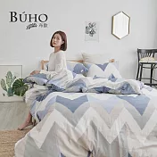 《BUHO》天然嚴選純棉6x7尺雙人被套 《藍禾沁日》