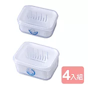 《真心良品》沃爾濾水保鮮盒(1.5L+2.5L)-4入組