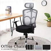 【誠田物集】MIT高背半網透氣獨立筒坐墊電腦椅/辦公椅/書桌椅白色