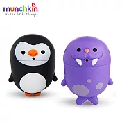 munchkin滿趣健-噴水洗澡玩具2入(可拆洗)-企鵝/海象