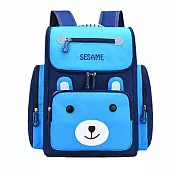 DF 童趣館 - 可愛萌寵動物造型安全護脊後背兒童書包-共3色天藍