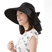 日本NEEDS蝴蝶結後簾帽#79817黑色/#82497深藍(UV99%帽-帽緣15公分)黑色 黑色