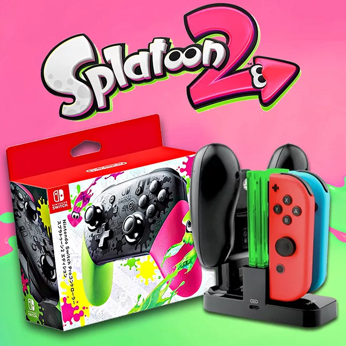 博客來 現貨供應 Nintendo Switch Pro控制器 充電座 副廠 異度神劍特別款 台灣公司貨