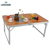 【LIFECODE】加寬鋁合金BBQ折疊桌/燒烤桌120x80cm