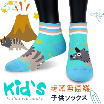 【kid】(3009)台灣製棉質義大利台無縫針織止滑童襪-6雙入水藍色15-17cm