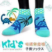 【kid】(3007)台灣製棉質義大利台無縫針織止滑童襪-6雙入藍色15-17cm