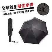 【KUAIZI】地表最強防風雙玻纖傘骨自動開收傘純粹黑