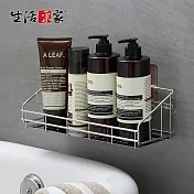 【生活采家】樂貼系列台灣製304不鏽鋼浴室廚房用長形置物架#99482