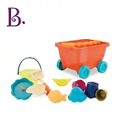 美國B.Toys感統玩具 挖挖兵拉拉車(葡萄柚)
