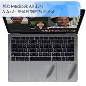 新款 MacBook Air 13吋 A1932手墊貼膜/觸控板保護貼(透明磨砂)
