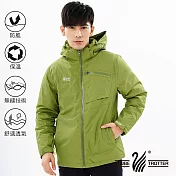 【遊遍天下】男款防風透濕保暖無車縫羽絨機能外套(GJ22003)L草綠