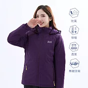 【遊遍天下】女款防風透濕保暖無車縫羽絨外套(GJ22008)M深紫