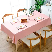 【巴芙洛】北歐色彩布貼合素色系防水防油桌巾-140X140cm-粉色