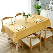 【巴芙洛】北歐色彩布貼合素色系防水防油桌巾-140X180cm-黃色