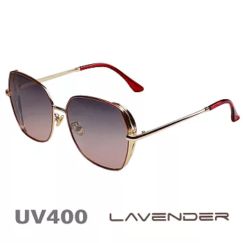 Lavender偏光太陽眼鏡 韓版邊框簍空款 時尚紅 8907 C05