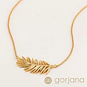 美國GORJANA 時尚棕櫚樹剪影可調式項鍊-金