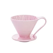 日本CAFEC 花瓣型陶瓷濾杯1-2杯-粉色