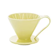 日本CAFEC 花瓣型陶瓷濾杯2-4杯-黃色