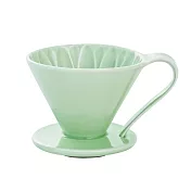 日本CAFEC 花瓣型陶瓷濾杯2-4杯-綠色