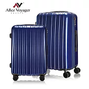 奧莉薇閣 24+28吋兩件組 PC輕量鏡面行李箱 移動城堡 寶石藍