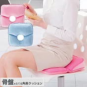 雙面雙材質。低反發自然傾斜舒壓坐墊/椅墊(粉紅色)