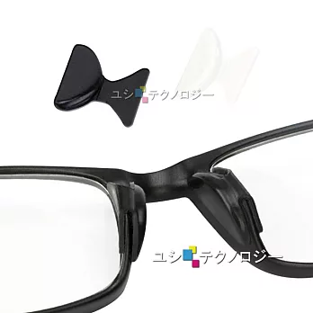 太陽眼鏡 膠框眼鏡專用超柔軟防滑鼻墊貼 眼鏡止滑鼻墊 加高鼻托 (六對12入)_L-(黑)2.5mm