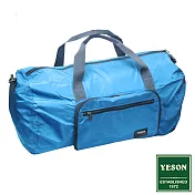 YESON - 商旅輕遊可摺疊式大容量手提斜背旅行袋-藍藍色
