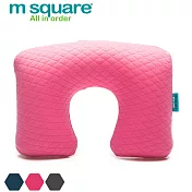 M Square旅行舒適棉充氣頸枕-粉紅