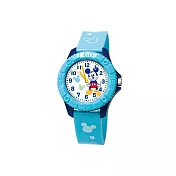 DF童趣館 - 迪士尼系列米奇防潑水雙色殼兒童手錶-共7色雙色殼錶-米奇藍色