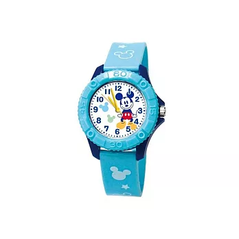 DF童趣館 - 迪士尼系列米奇防潑水雙色殼兒童手錶-共7色 雙色殼錶-米奇藍色