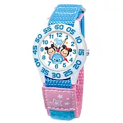 DF童趣館 - 迪士尼日本品牌機芯數字殼休閒織帶兒童手錶-共5色TSUMTSUM