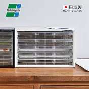 【日本仲林】日本製鋼製橫式桌上型A4文件櫃/資料櫃-5低抽 (AL-W5/公文櫃) -紳士白