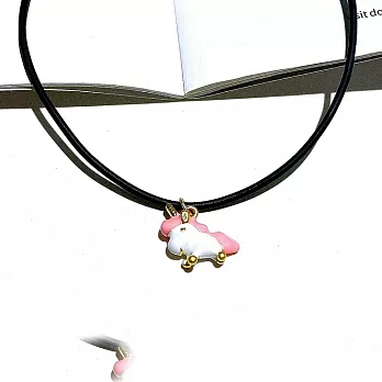 【Eli Jewelry】彌月寶寶滿月禮 粉紅琺瑯獨角獸黃金墜頭 墜子 吊墜 (附金飾保證卡 黃金重0.20錢)