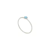 [SW 歐洲百年品牌訂製水晶] Snatch X MINIMENT迷你們 幸運水晶純鋼戒指 - 鋼色 8.馬爾地夫海藍(三月幸運色) - 4XL 4號（內徑 1.5cm）