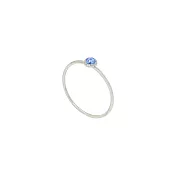 [SW 歐洲百年品牌訂製水晶] Snatch X MINIMENT迷你們 幸運水晶純鋼戒指 - 鋼色 9.經典貴族寶石藍(十月幸運色) - FREE 3號（內徑 1.4cm）
