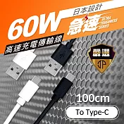 【JP嚴選-捷仕特】Type-C 高速充電傳輸線 Android/Apple適用-100cm 白色