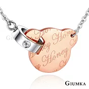GIUMKA小熊寶貝白鋼項鍊女短鍊動物我的純真年代系列 單個價格MN0507045cm玫瑰金色款