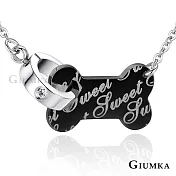GIUMKA白鋼項鍊女短鍊甜蜜寵愛 我的純真年代系列 單個價格MN0507245cm黑色款